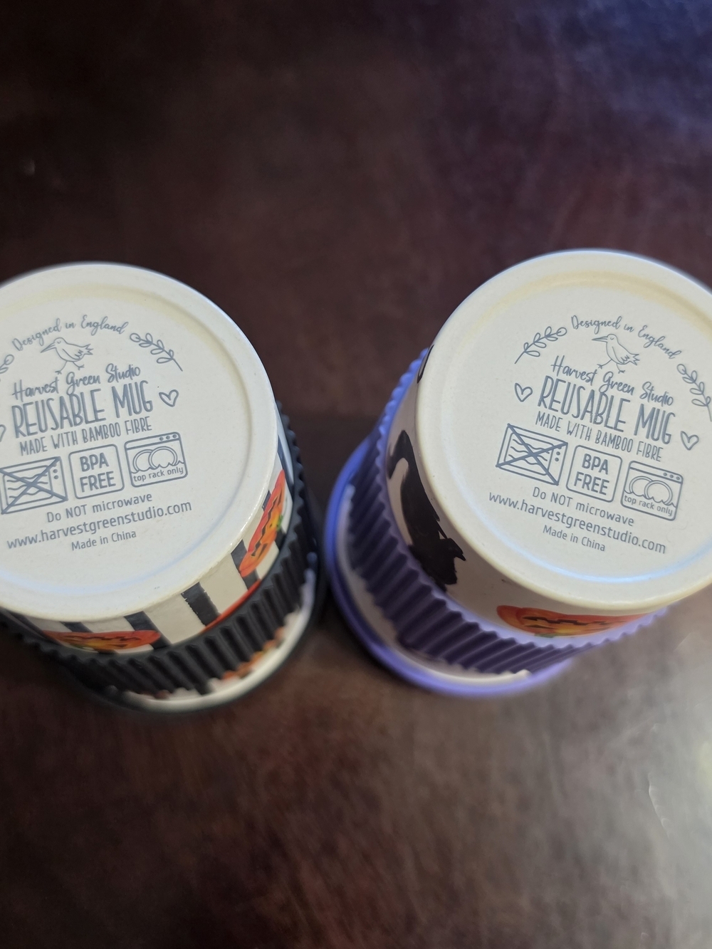 Reusable Halloween Travel Mug Set - Black & Purple - Picture 4 of 6